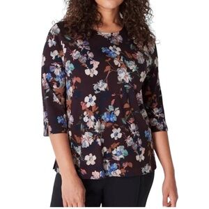 J. Jill Wearever Floral Blouse